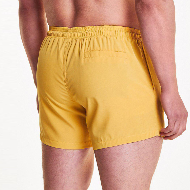 Breathable Lightweight Polyester Drawstring Waist Custom Men Workout Gym Shorts detail pictures
