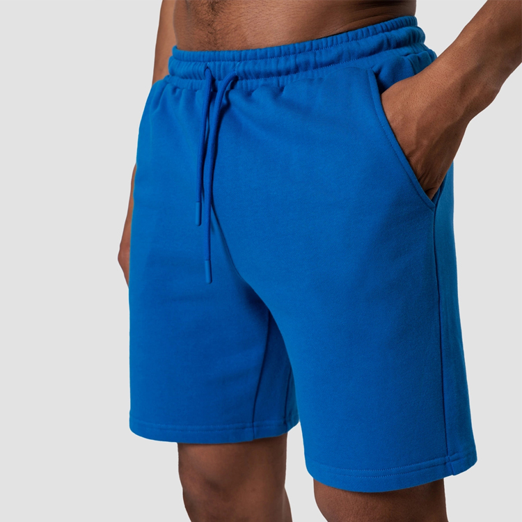 OEM Soft Cotton Fabric Wholesale Training Workout Men Drawstring Waist Gym Sports Sweat Shorts