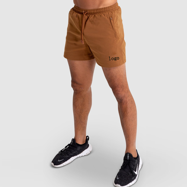 Four Way Stretch Quick Dry Polyester Elastic Waist Sports Athletic Shorts For Men detail pictures