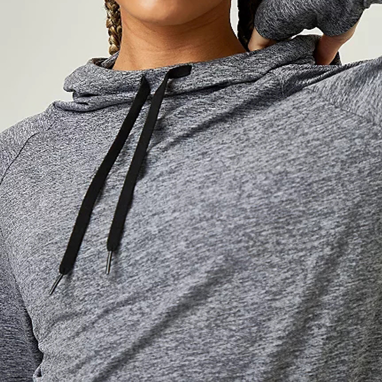 Quick Dry Lightweight Custom Logo Printing Women Long Sleeve Hoody Gym Plain T Shirts detail pictures