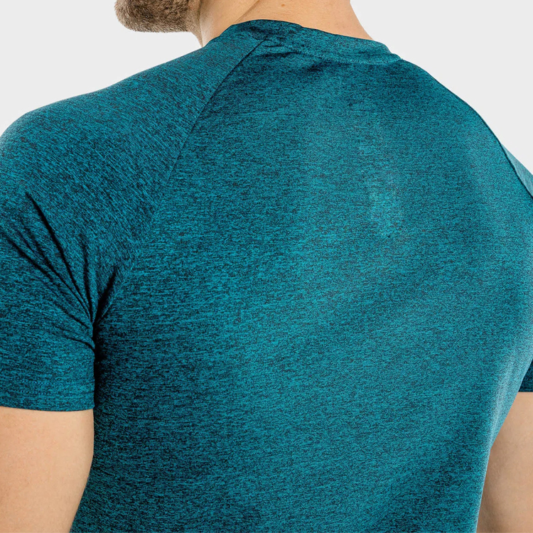 Custom Printing Wholesale Lightweight Men Raglan Sleeve Plain Polyester Gym T Shirts detail pictures