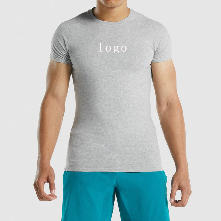 High Quality Bodybuilding Raglan Slim Fit Men Custom Blank Gym Sports T Shirts