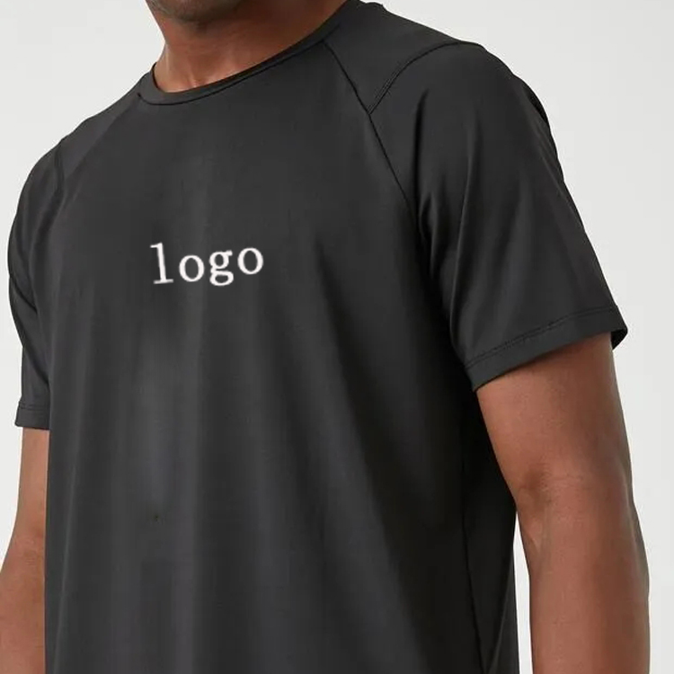 Wholesale Cool Dry Custom Logo Workout Fitness Gym Sports Men Plain T Shirts detail pictures