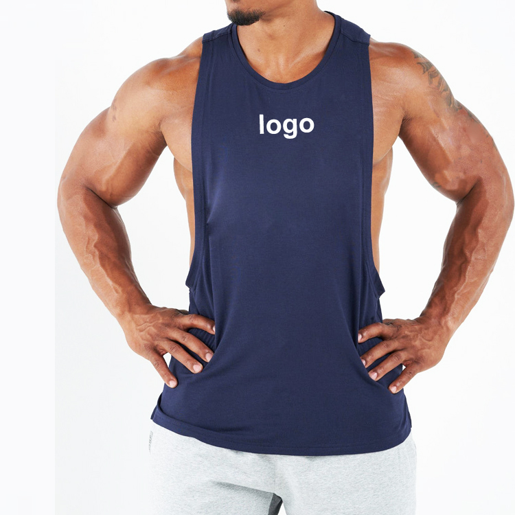 Men Tank Top OEM Quick Dry Polyester Plain Athletic Stringer