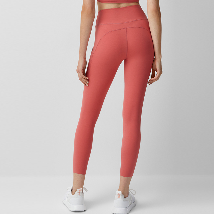 Hot Sell Four Way Stretch Custom High Waist Side Pocket Women Gym Yoga Leggings Tights detail pictures