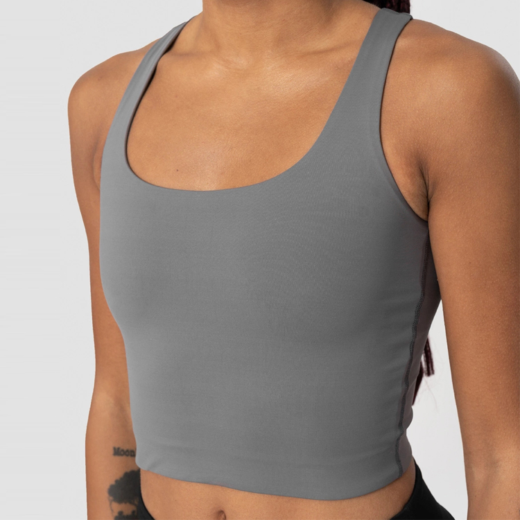 High Stretch Build In Padded Fitness Sports Bra Racer Back Crop Yoga Bra For Women detail pictures