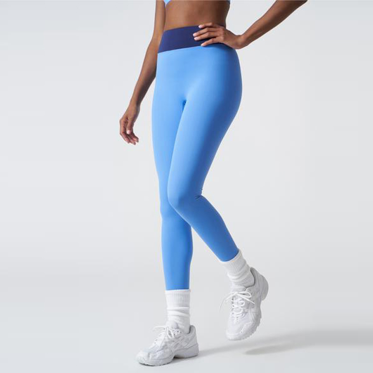 Wholesale Four Way Stretch Workout No Front Seam Custom High Waist Yoga Fitness Leggings detail pictures
