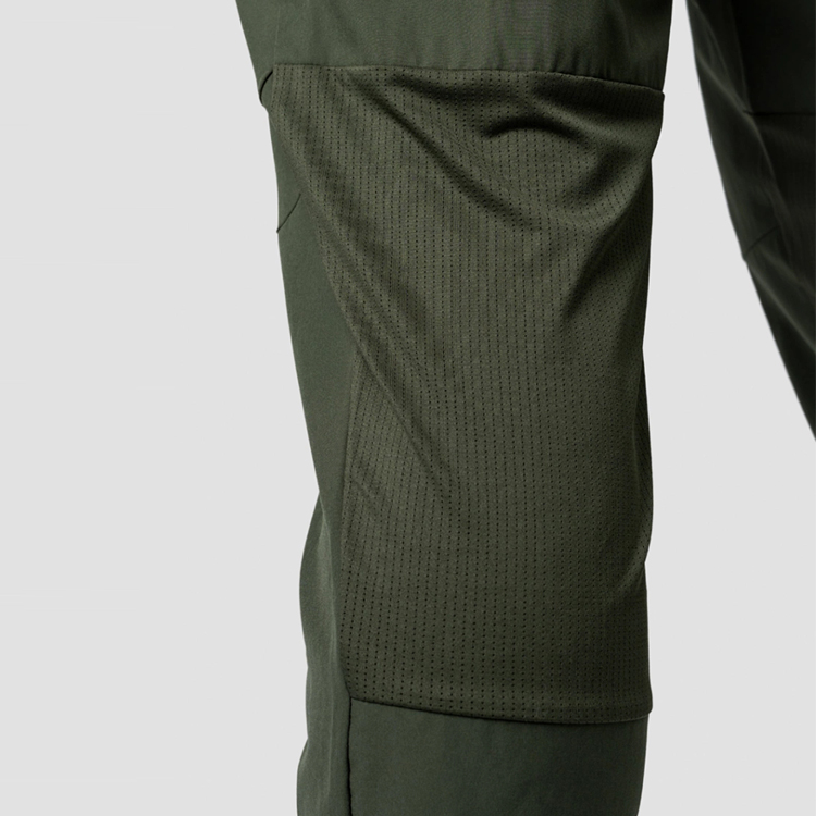 High Quality Polyester Drawstring Waist Men Track Sports Jogger Pants With Zipper Bottom detail pictures