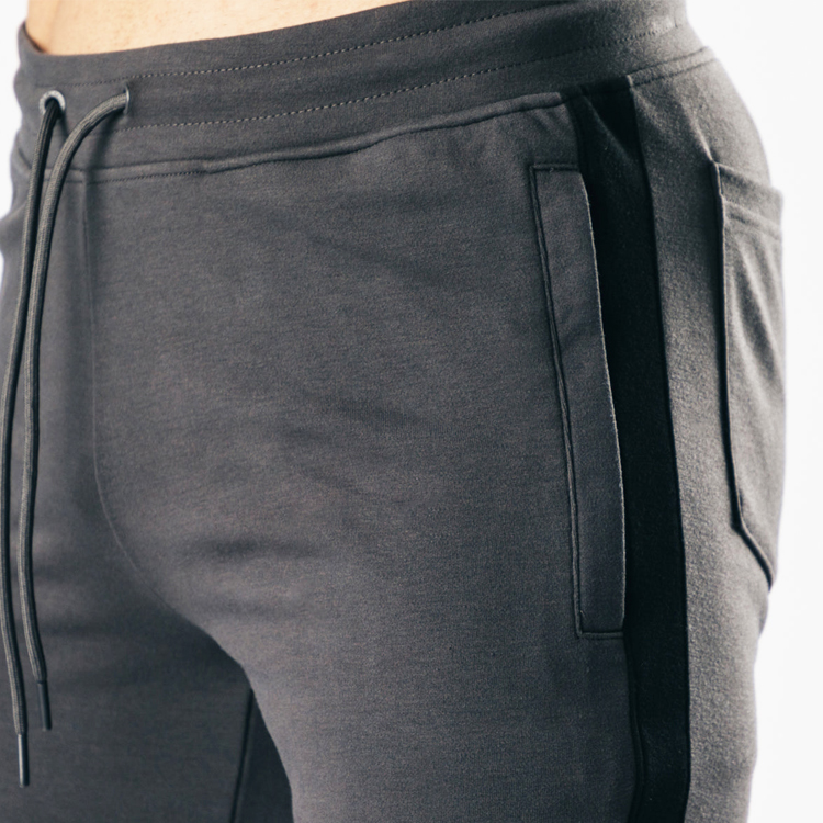 Wholesale Four-way Spandex Side Striped Custom Track Pants Men Slim Fit Joggers detail pictures