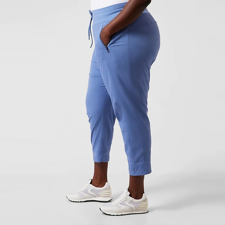 OEM Design Drawstring Waist Track Pants Lightweight Joggers Women Slim Fit Sweatpants detail pictures