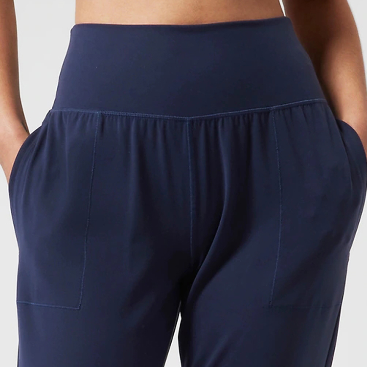Custom Logo High Waist Ladies Sweatpants Women Sport Gym Joggers With Side Pocket detail pictures