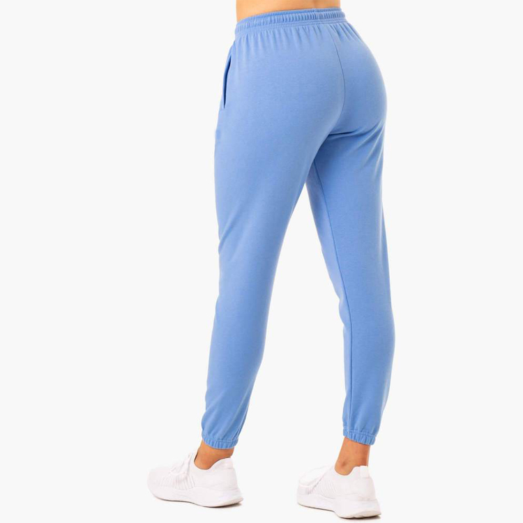 Custom Workout Lightweight Ladies Drawstring Waist Women Cotton Jogger Pants With Pocket detail pictures