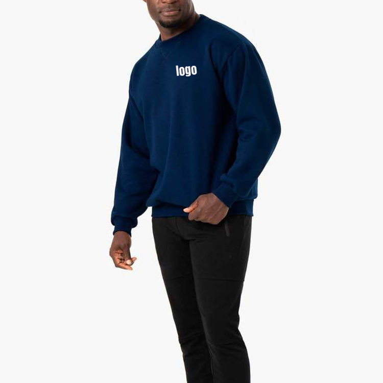 Custom Wholesale lightweight Cotton Spandex Plain Crewneck Sweatshirt For Men Gym Wear