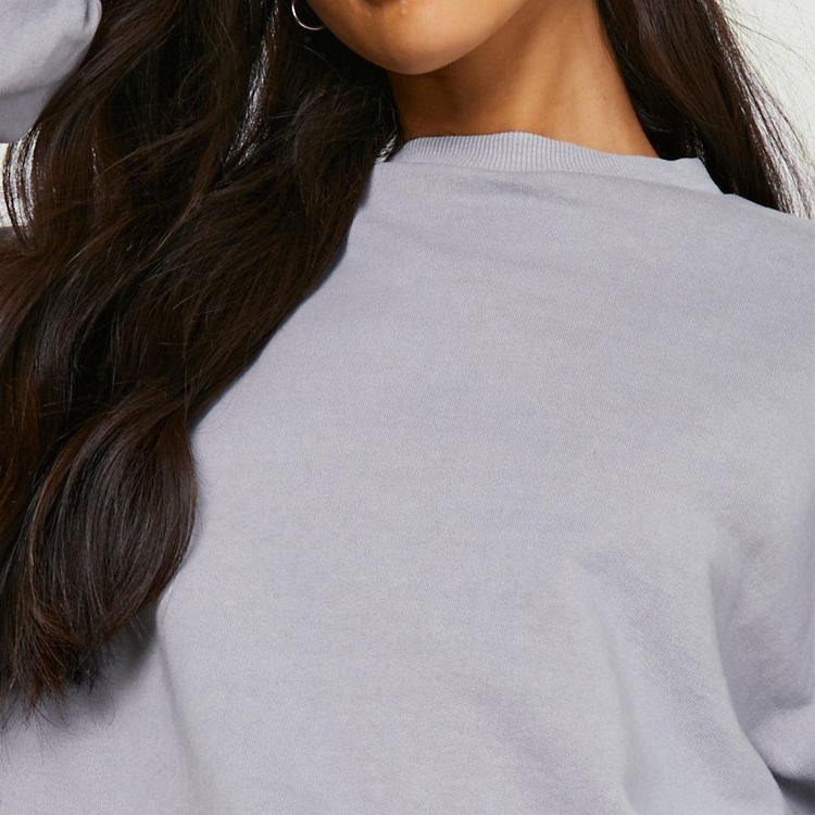 Best Selling 80%Cotton 20%Polyester Crew Neck Track Suit Custom Logo Women Sweatsuits detail pictures