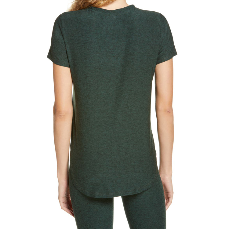 Wholesale Lightweight Quick Dry Polyester Plain Gym T Shirts Custom Printing For Women detail pictures