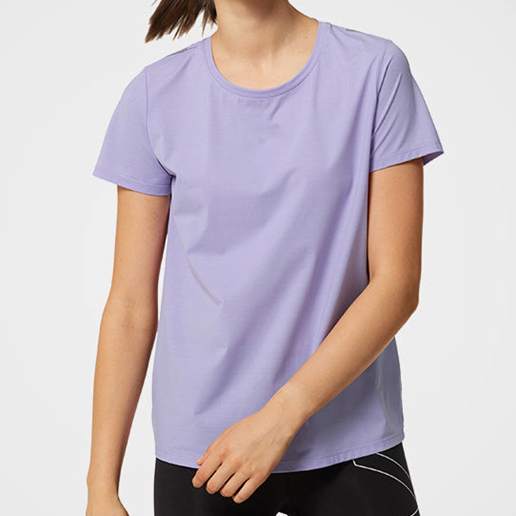 High Quality Quick Dry Polyester Mesh Panel Gym Sports Women T Shirts Custom Printing