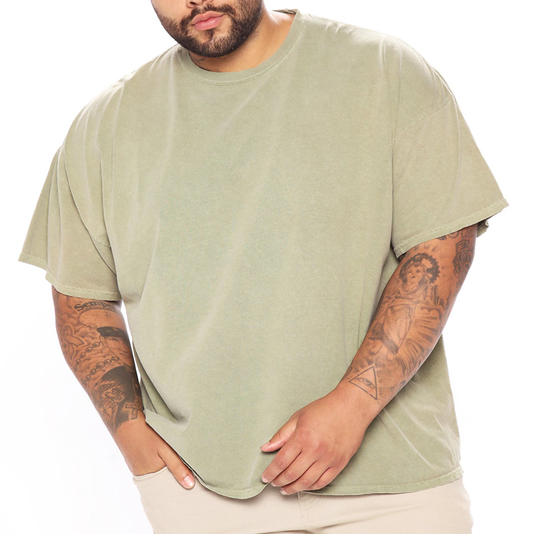 High Quality 100% Cotton Crew Neck Plain Sports Workout Oversized T Shirts For Men detail pictures