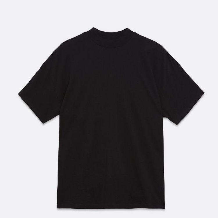 High Quality 95% cotton 5% spandex Mock Neck Men Plain Workout Blank Fitness T Shirt detail pictures