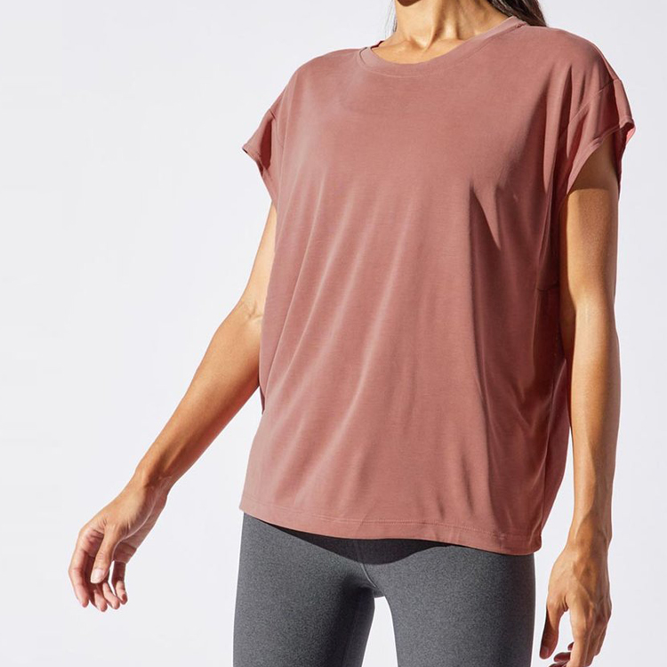 High Quality Workout Clothing Customized Logo Women Short Sleeve Blank Oversize Cotton Plain T Shirt