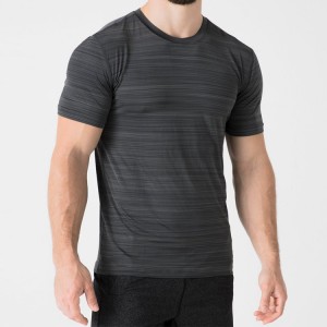 Factory wholesale Sports Fitness Pants -
 Wholesale OEM Spandex Muscle Gym Shorts Sleeve Men Slim Fit Polyester Custom T Shirt Printing – AIKA