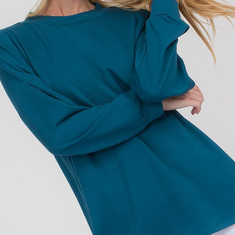 High Quality Oversized Blank Custom Design Long Sleeve Plain T Shirts For Women detail pictures