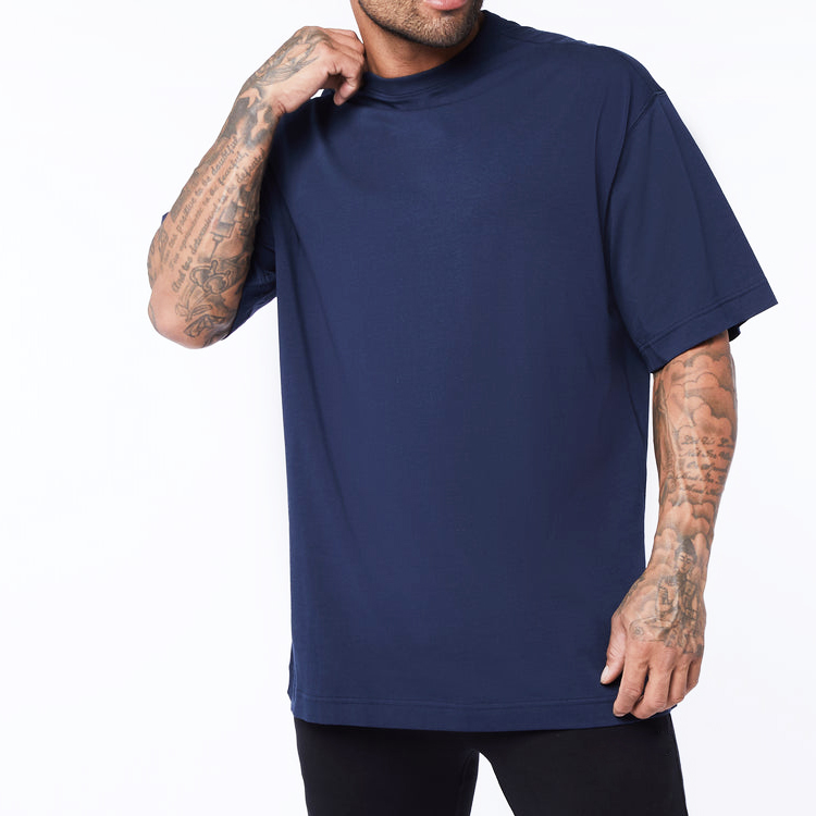 Streetwear 100% Cotton Plain Crew Neck Blank T Shirt Custom Logo Printing For Men detail pictures