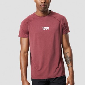 New Fashion Design for Lady Legging -
 Custom Wholesale Sport Running Wear Quick Dry Fitness Clothes Raglan Sleeve Gym T Shirts For Men – AIKA