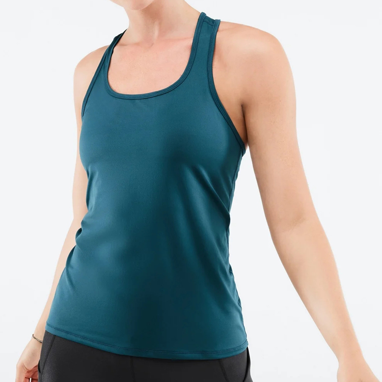 Factory Price Wholesale Lightweight Breathable Racer Back Yoga Fitness Tank Top Women detail pictures