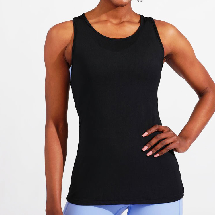 Factory Price Quick Dry Sexy Knot Back Custom Gym Tops Women Plain Sports Tank Top detail pictures