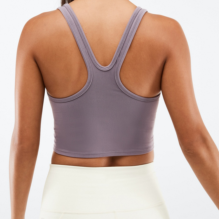 High quality Custom Racer Back Fitness Workout Yoga Crop Tank Tops For Women detail pictures
