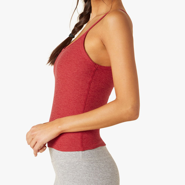 Wholesale Ladies Workout Sports Singlet Women Custom Logo Slim Fit Plain Gym Tank Tops detail pictures