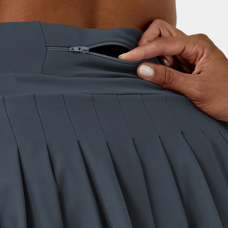 Wholesale Price Custom Stretch Lining Shorts Back Pocket Women Pleated Tennis Skirts detail pictures