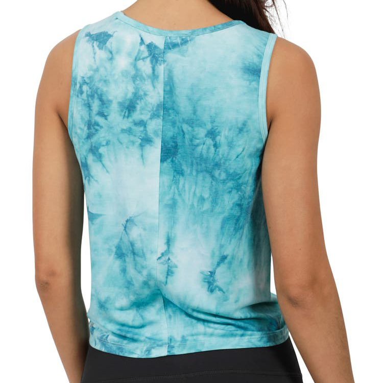 Fashion Design Breathable Tie Front Women Tie Dye Gym Tank Tops Custom Printing detail pictures
