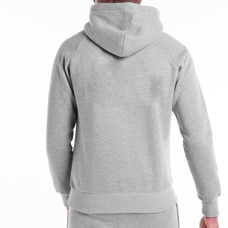Wholesale Male Two Pieces Set Full Zip Up Hoodie Plain Cotton Tracksuit Jogging Suit Sets detail pictures