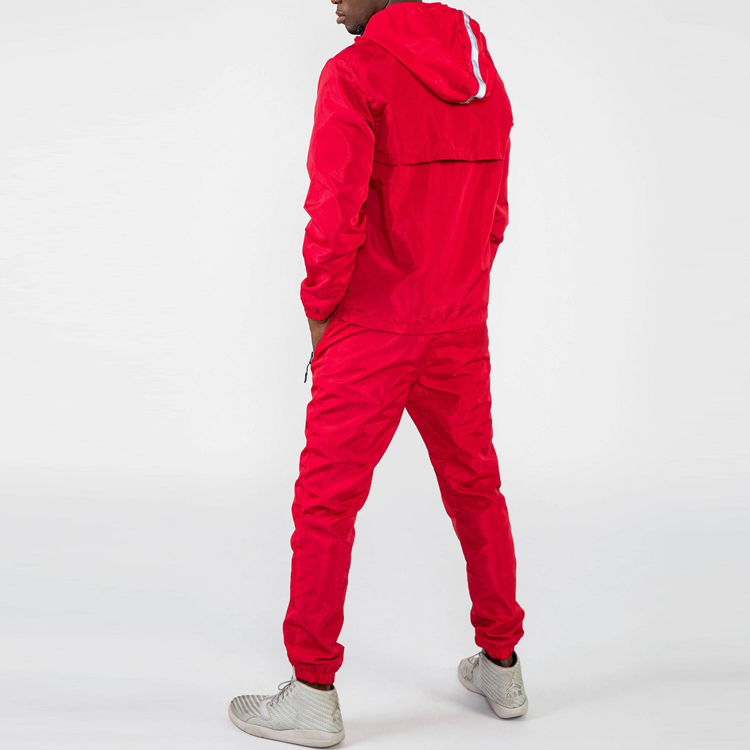 Lightweight Quick Dry Polyester Jogger Track Suit Windbreaker Tracksuit Set For Men detail pictures