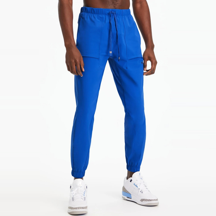 High Quality Nylon Windbreaker Track Set Custom Color Block Sports Tracksuit For Men detail pictures
