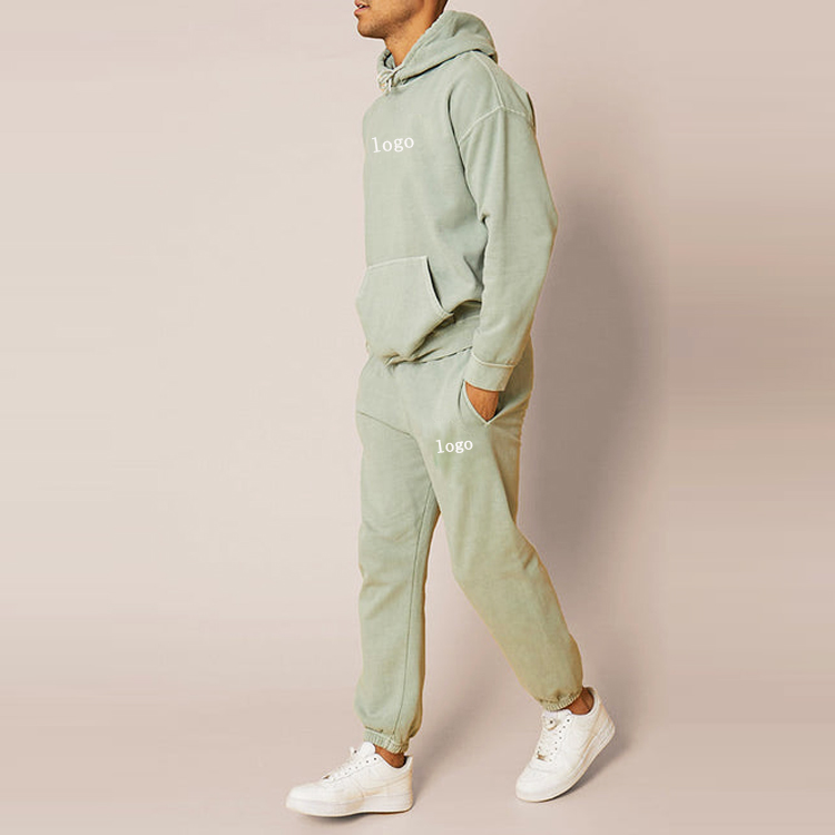 Wholesale 60% Cotton 40%Polyester Custom Plain Jogger Sweatsuit Set For Men