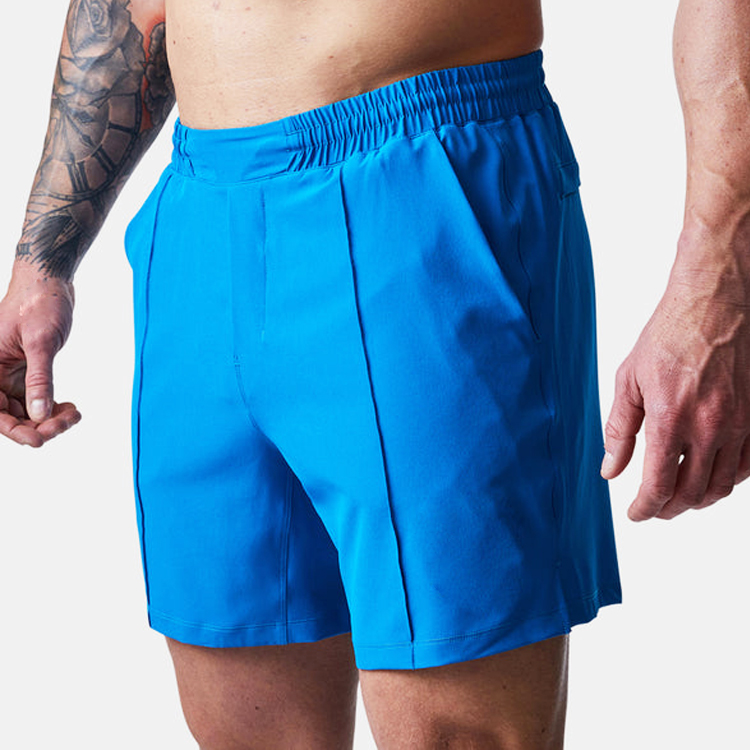 Wholesale Lightweight Polyester Elastic Waist Men Athletic Running Sports Gym Shorts detail pictures