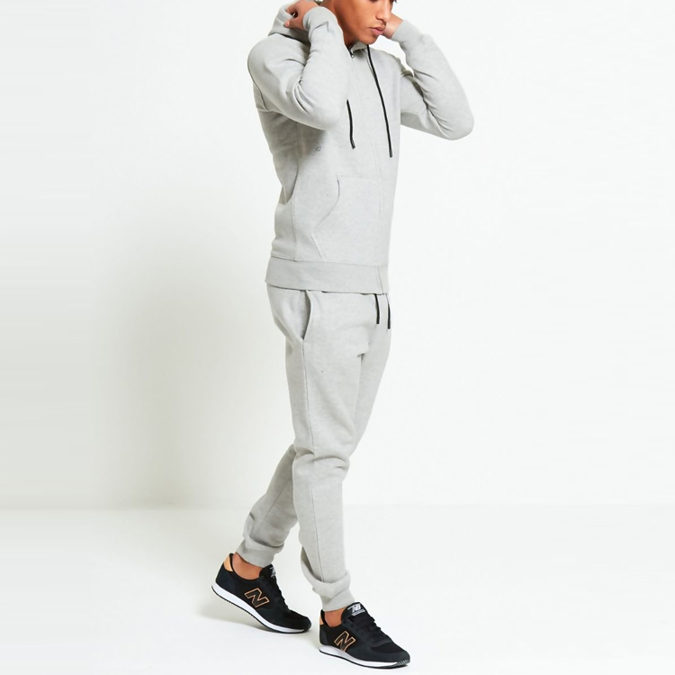 Custom Logo High Quality Gym Running Zip Up Jogger Set Men Slim Fit Workout Tracksuits detail pictures