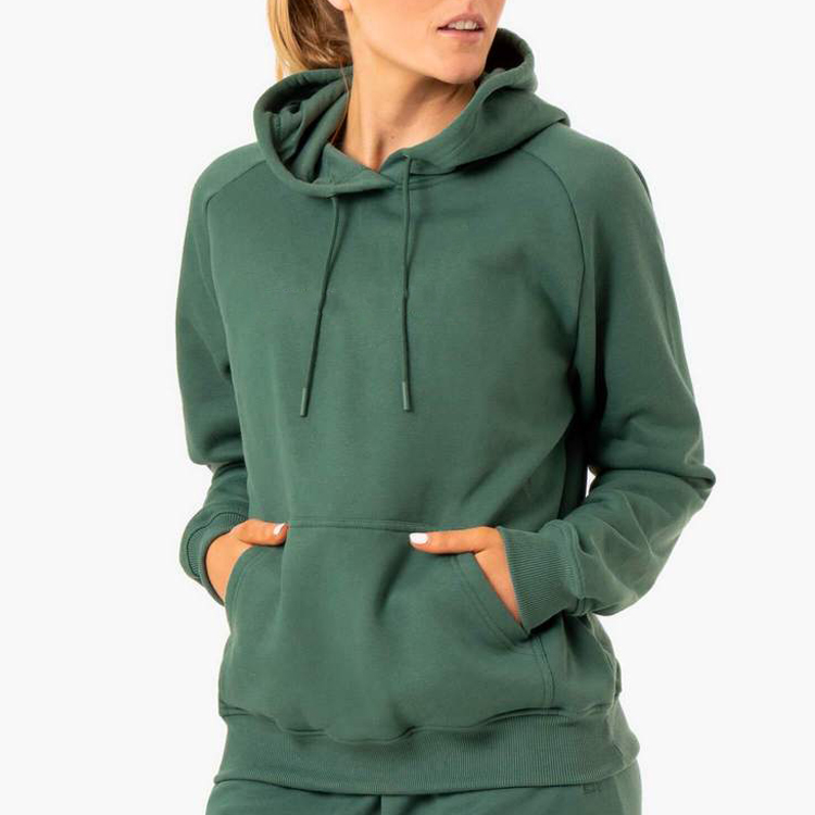 High Quality Custom Printing 100%Cotton Plain Workout Pullover Hoodies For Women detail pictures