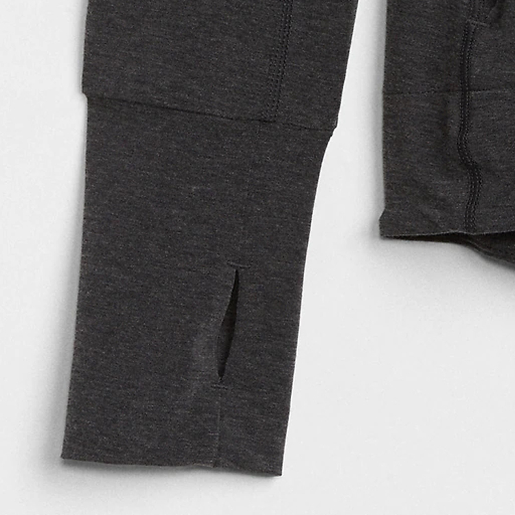 High Quality Active Sports Women Slim Fit Gym Hoodies Custom Logo With Thumb Hole detail pictures