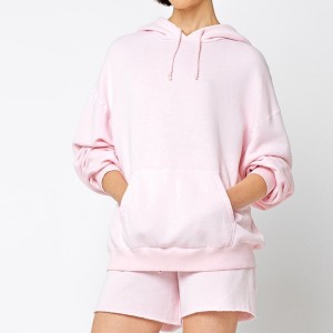 China Factory for Sports Wear -
 Top Seller High Quality Wholesale Custom Printing 100%Cotton Drop Shoulder Plain Pink Oversized Hoodies For Women – AIKA