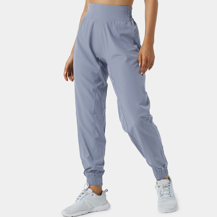 Wholesale Lightweight Elastic Waist Fitness Sports Nylon Jogger Track Pants For Women detail pictures