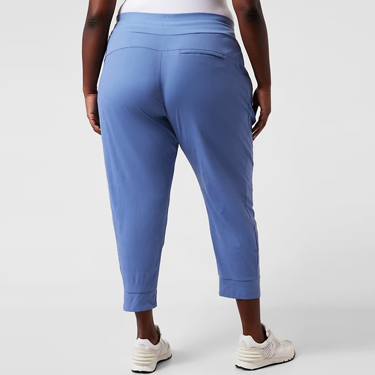 OEM Design Drawstring Waist Track Pants Lightweight Joggers Women Slim Fit Sweatpants detail pictures