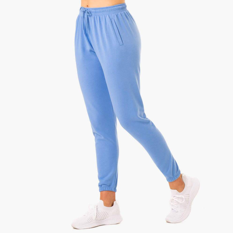 Custom Workout Lightweight Ladies Drawstring Waist Women Cotton Jogger Pants With Pocket detail pictures