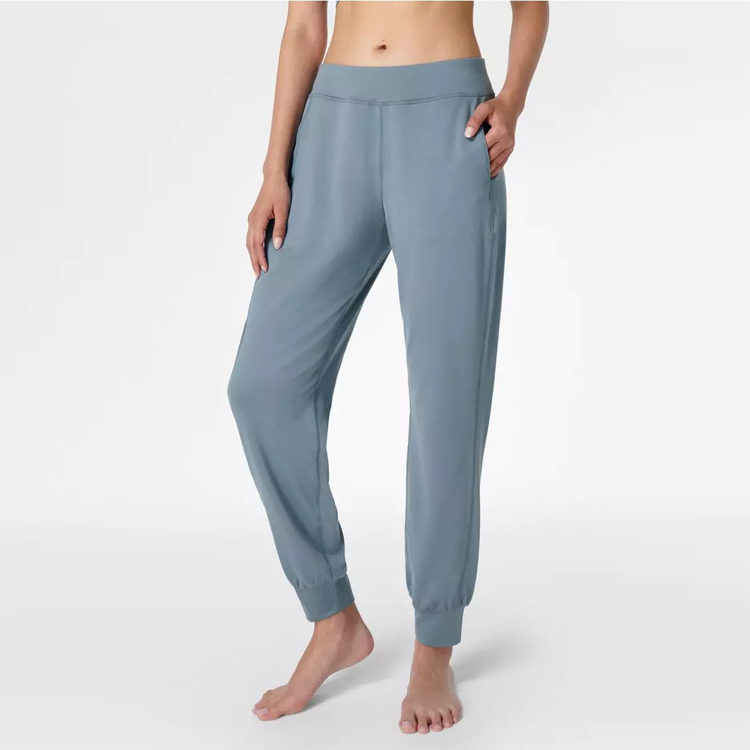 Hot Sell Custom Logo Workout Loose Fit Elastic Waist Women Sports Joggers Pants