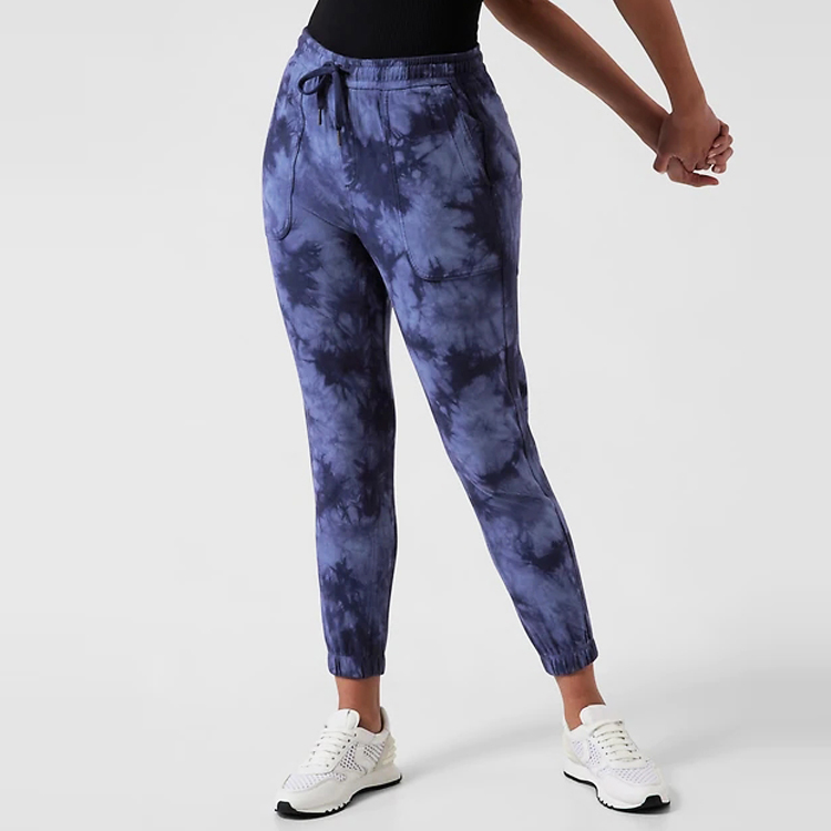 Custom Drawstring Waist Wholesale Workout Tie Dye Cotton Jogger Pants For Women
