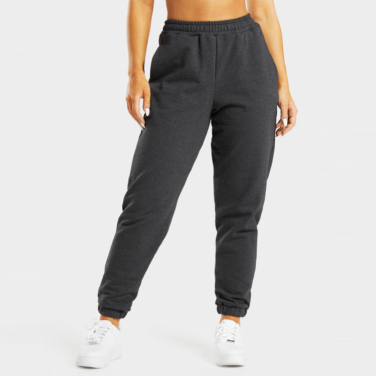 Wholesale Heavy Weight Fleece Cotton Elastic Waist Workout Sweatpants For Women