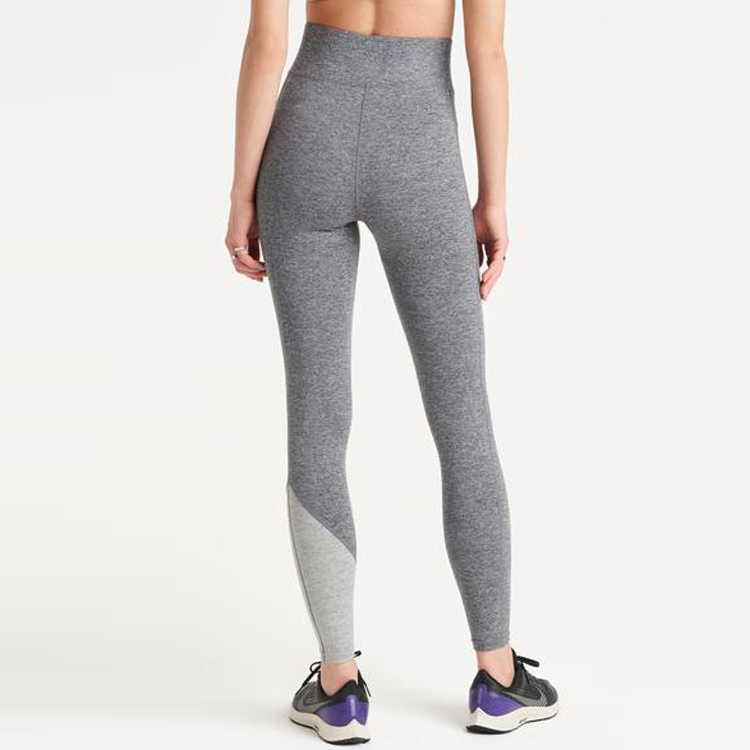 Wholesale Color Block High Waist Women Workout Yoga Pants Leggings Without Front Seam detail pictures