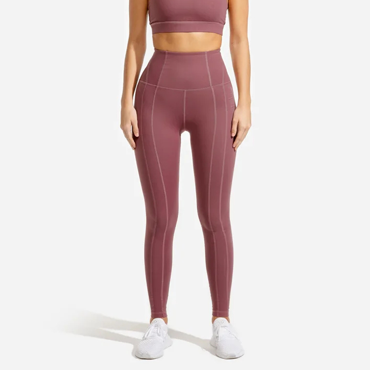 High Quality Stretchable Custom Logo High Waist Workout Gym Sports Women Yoga Pants detail pictures